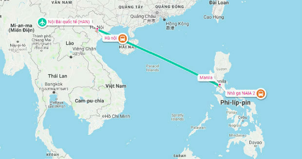 Giá vé máy bay Hà Nội đi Philippines