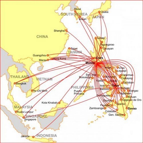 Khám phá các đường bay của Cebu Pacific